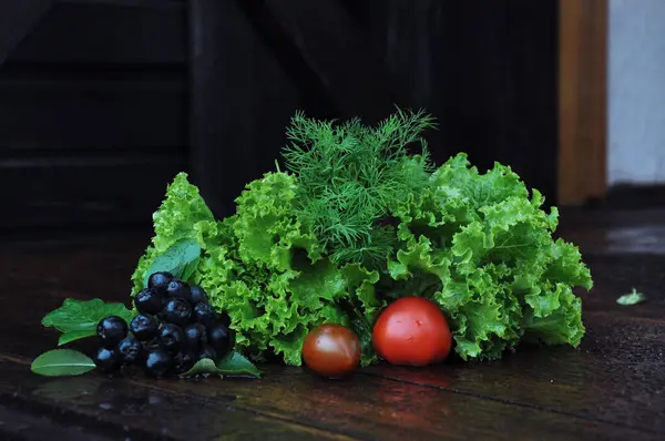 Verse Groenten Bessen Gezond Voedsel Het Immuunsysteem Versterken — Stockfoto