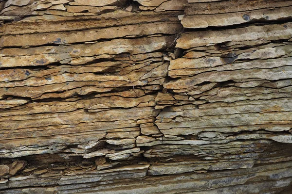 Természetes Kőfal Felületi Textúrája Mészkő Geológiai Rétegei Háttér — Stock Fotó