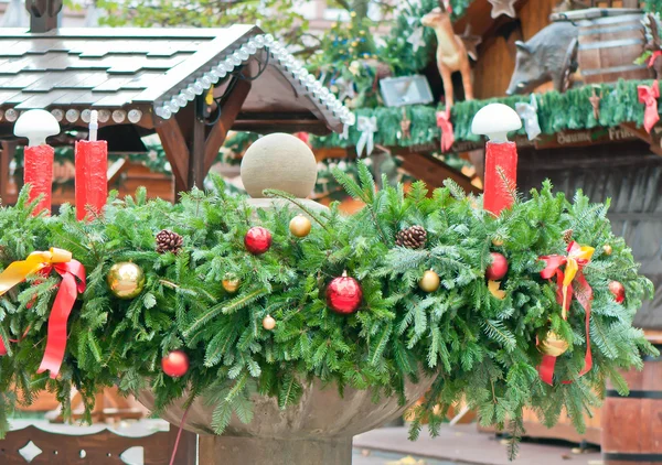 Decoração de mercado Natal — Fotografia de Stock