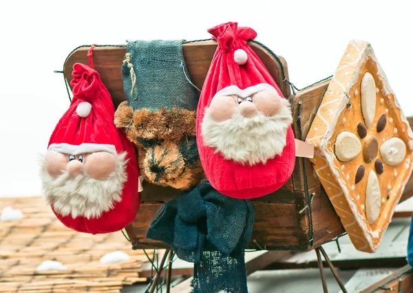 Two santa decoration — Stock Photo, Image