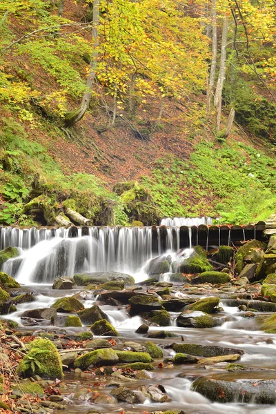 Paesaggio autunnale con il fiume — Foto Stock