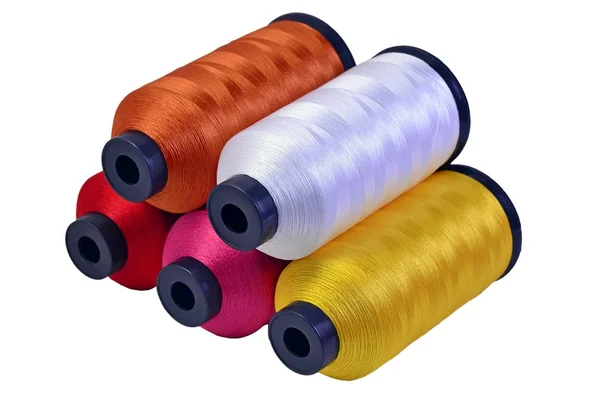 Five spools of threads — Stock Photo, Image