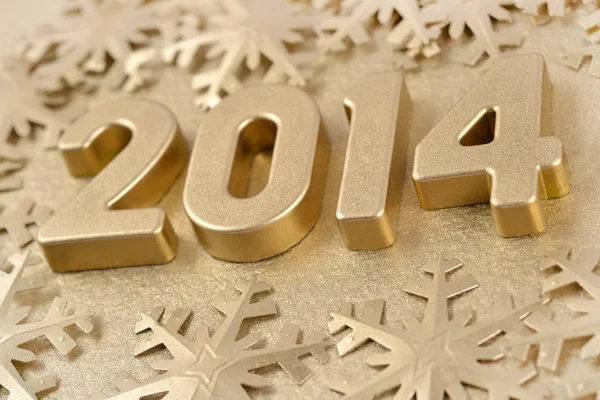 2014 año cifras de oro — Foto de Stock