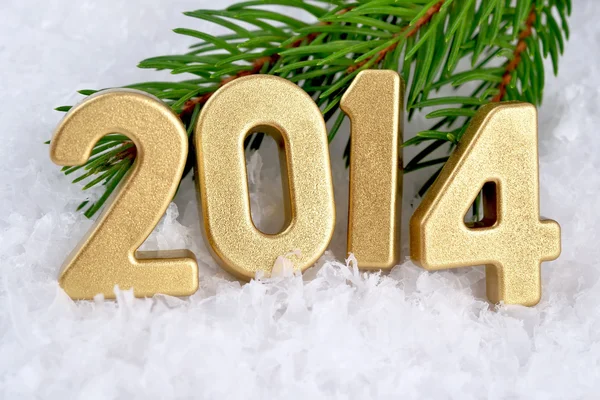 2014 year golden figures — Stock Photo, Image