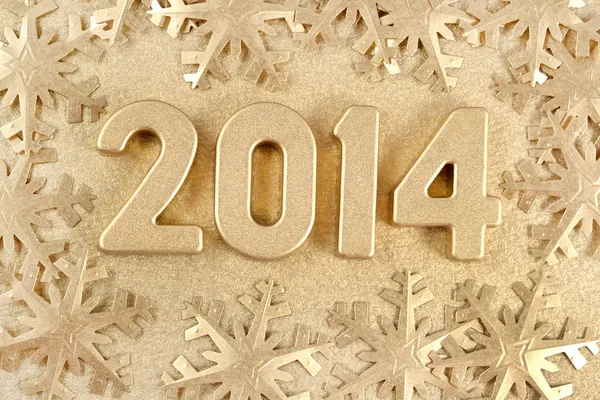 2014 year golden figures — Stock Photo, Image