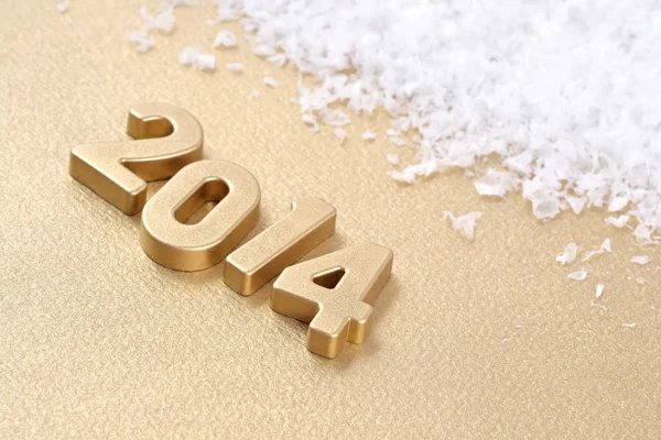 2014 year golden figures — Stock Photo, Image