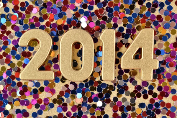 2014 year golden figures — Stock Photo, Image