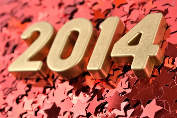 2014 year golden figures — Stock Photo, Image