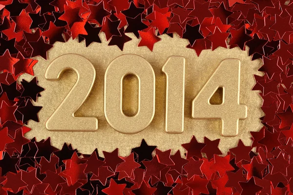 2014 års golden siffror — Stockfoto