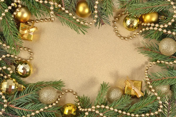 Frame of christmas decorations — Stock Photo, Image