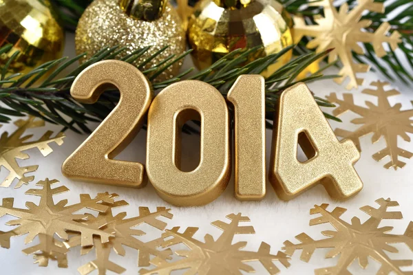 2014 year golden figures — Stock Photo, Image