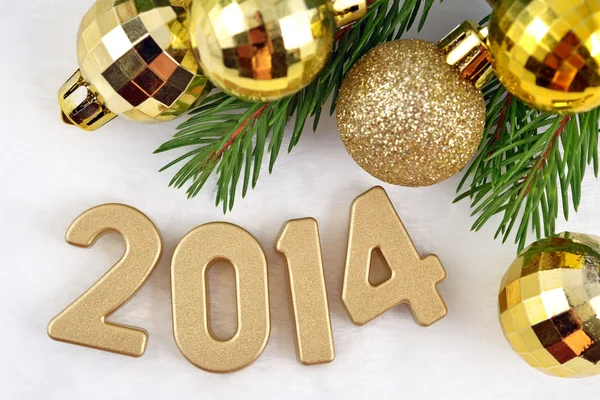 2014 year golden figures — Stock Photo, Image