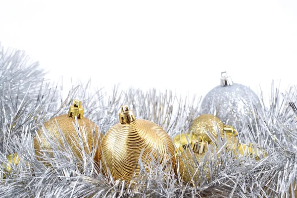 Decorações de Natal de ouro e prata — Fotografia de Stock