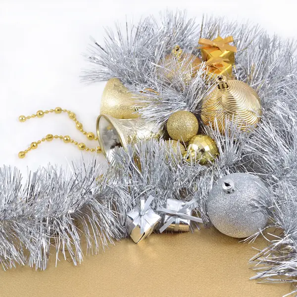 Décorations de Noël or et argent — Photo