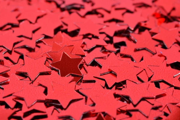 Confetti en forma de estrellas rojas —  Fotos de Stock