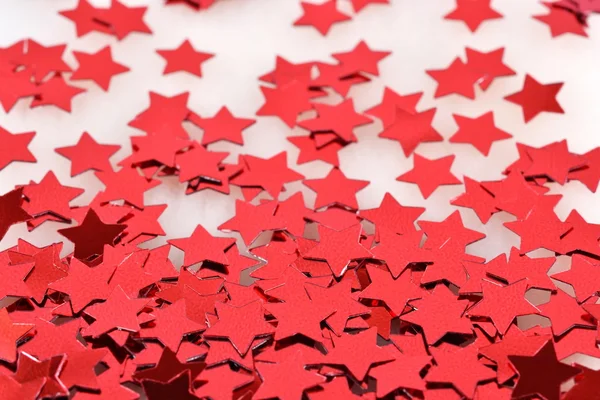 Confetti en forma de estrellas rojas —  Fotos de Stock