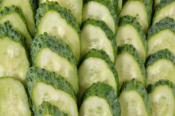 Gesneden komkommers — Stockfoto