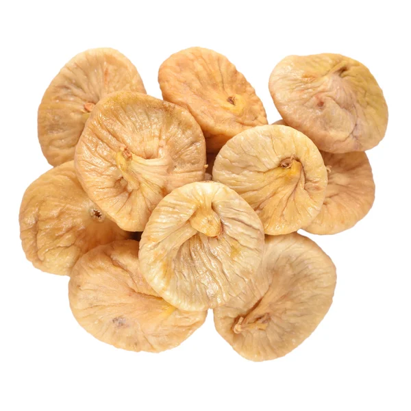 Heap of dried figs on a white — Stock Photo, Image