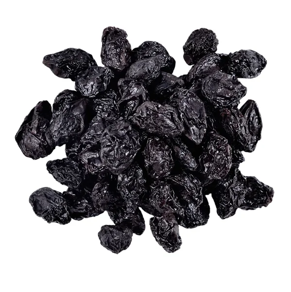 Heap of prunes on a white — Stock Photo, Image