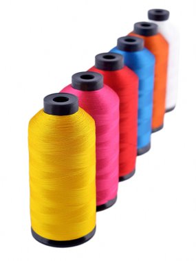 Konu üzerinde beyaz bir makaralar