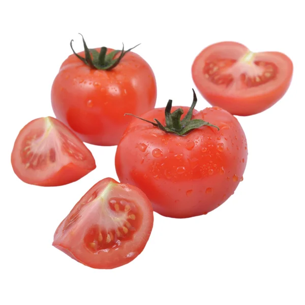 Tomaten op een witte achtergrond — Stockfoto