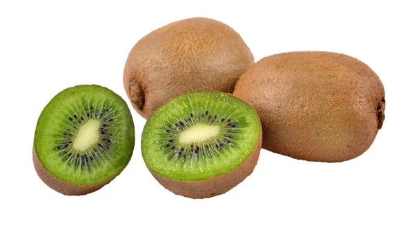 Kiwi frutas em um fundo branco — Fotografia de Stock