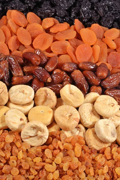 Various dried fruits background — Stock Photo, Image