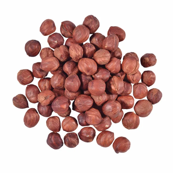 Heap of peeled hazelnuts — Stock Photo, Image