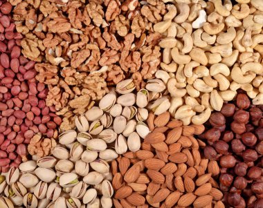 Çeşitli fındık arkaplanı