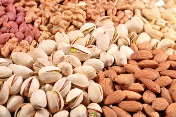 Heap of assorted nuts — Stock Photo, Image