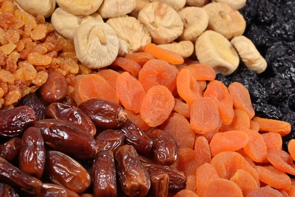 Various dried fruits background — Stock Photo, Image