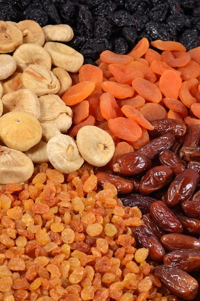 Various dried fruits background — Stock Photo, Image