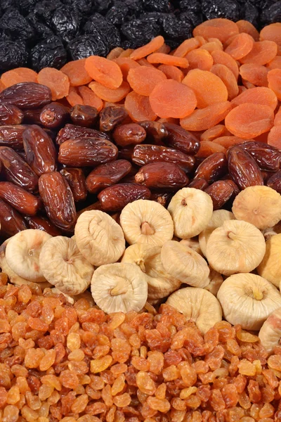 Various dried fruits background — Stock Photo, Image