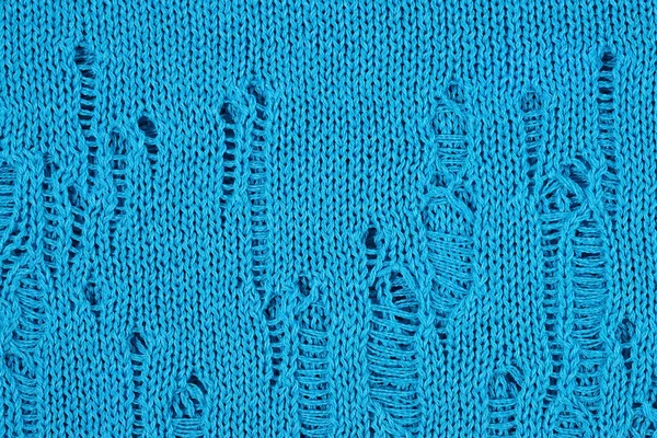 Modré pletené plátna pozadí — Stock fotografie