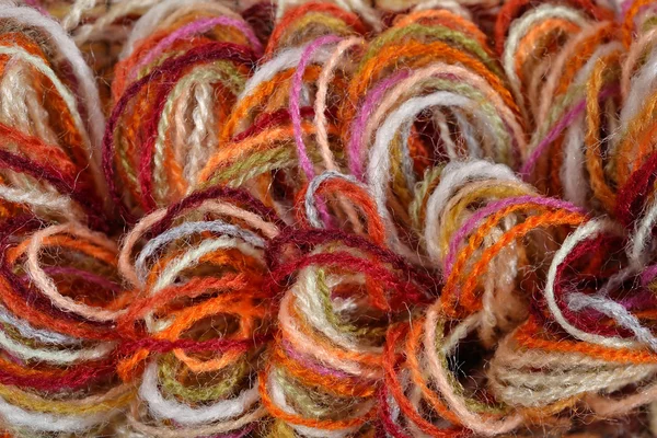 Closeup of a colorful yarns — Stock Photo, Image