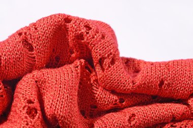 Turuncu ajur örgü closeup