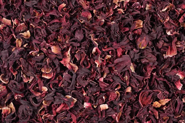 Pile of dried petals of hibiscus — Stock Photo, Image