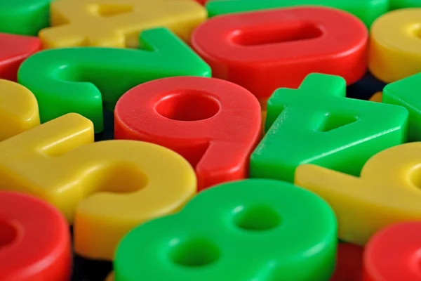 Colorful plastic numbers — Stock Photo, Image