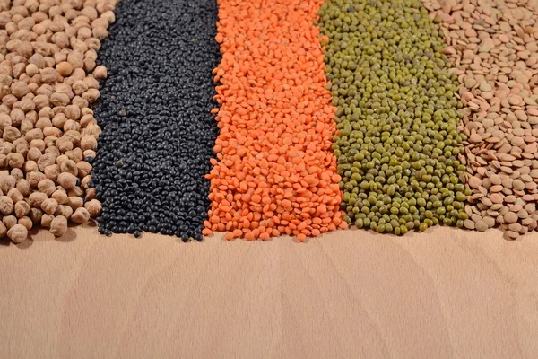 Mixture of lentils and beans — Stock Photo, Image