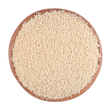 bir beyaz tahta bir kasede susam