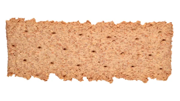 Cracker croccante isolato su bianco — Foto Stock