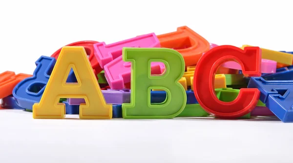 Plástico letras de alfabeto de color ABC —  Fotos de Stock