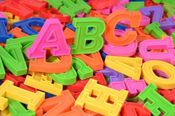 Plastic colored letters ABC — Stock Photo, Image