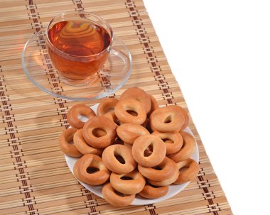 simit ve çay bardağı