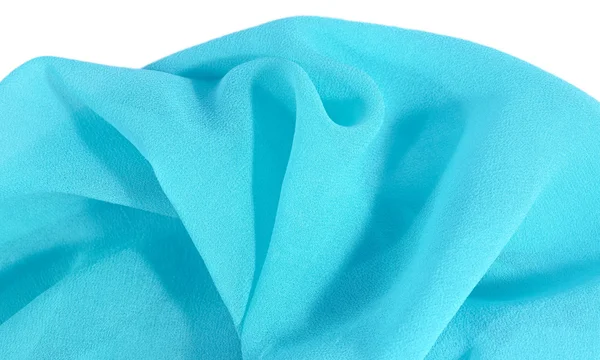 Blue crepe de chine fabric — Stock Photo, Image