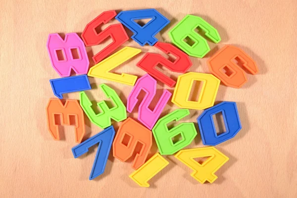 Colorful plastic numbers. — Stock Photo, Image