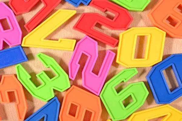 Colorful plastic numbers. — Stock Photo, Image