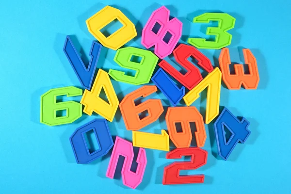 Colorful plastic numbers — Stock Photo, Image