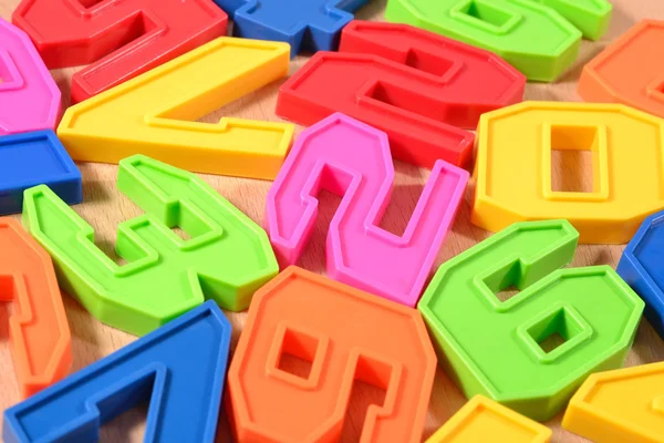 Colorful plastic numbers — Stock Photo, Image