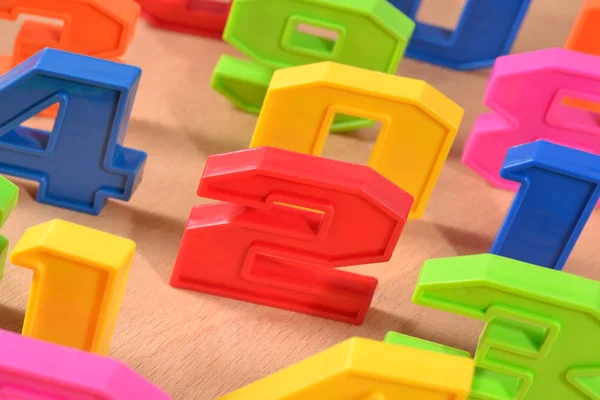 Colorful plastic numbers — Stock Photo, Image